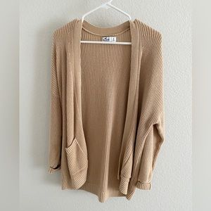 Hollister Caramel Knotted Cardigan